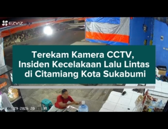 Terekam Kamera CCTV, Insiden Kecelakaan Lalu Lintas di Citamiang Kota Sukabumi
