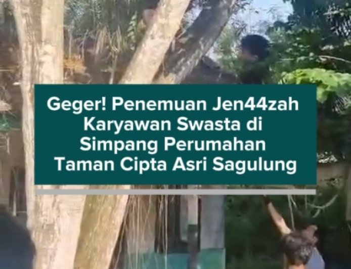 Geger! Penemuan Jen44zah Karyawan Swasta di Simpang Perumahan Taman Cipta Asri Sagulung
