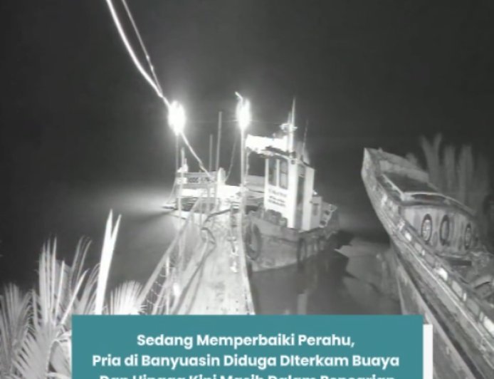 SEDANG MEMPERBAIKI PERAHU, PRIA DI BANYUASIN DIDUGA DITERKAM BUAYA DAN HINGGA KINI MASIH DALAM PENCARIAN