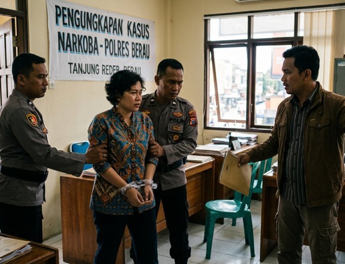IRT (46) Tahun Diamankan Polisi, Diduga Terlibat dalam Peredaran Sabu di Berau