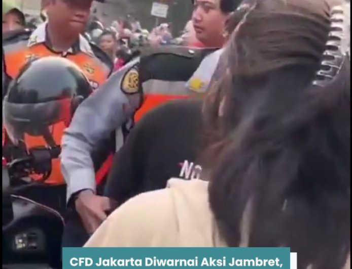 CFD Jakarta Diwarnai Aksi Jambret, Pelaku Berhasil Diamankan