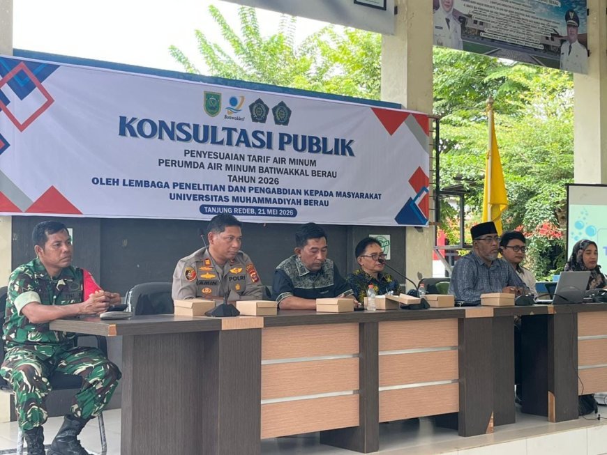 Prumda Air Minum Batiwakkal Gelar Konsultasi Publik Penyesuaian Tarif di Tanjung Redeb