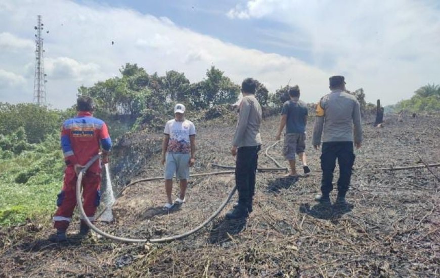 Kebakaran Lahan Seluas 1 Hektar Kembali Terjadi di Labanan Makmur, Api Berasal dari Pembakaran Sampah