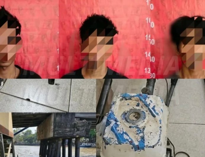 Tiga Pria di Samarinda Diringkus Polisi, Diduga Menjadi Otak Pencurian Kabel di Kapal