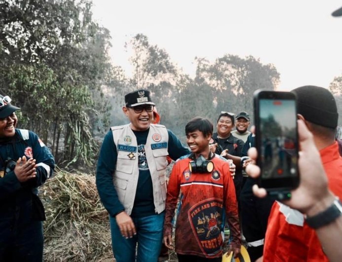 Wakil Gubernur Kaltim Seno Aji Tinjau Lokasi Karhutla di Kukar