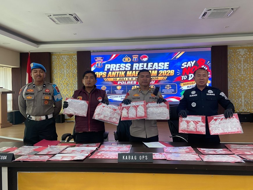 Hasil Operasi Antik Mahakam, Polres Berau Ungkap 33 Kasus Narkoba dan Bekuk 38 Tersangka
