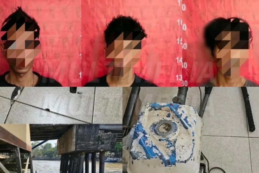 Tiga Pria di Samarinda Diringkus Polisi, Diduga Menjadi Otak Pencurian Kabel di Kapal