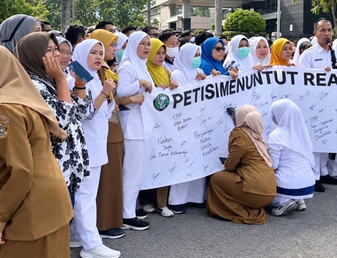 Nakes RS AWS Kaltim Gelar Aksi Damai, TPP Empat Bulan Belum Dicairkan