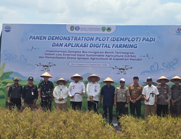Lakukan Panen Demonstration Plot (Demplot), Pemprov Kaltim Komitmen Jaga Ketahanan Pangan