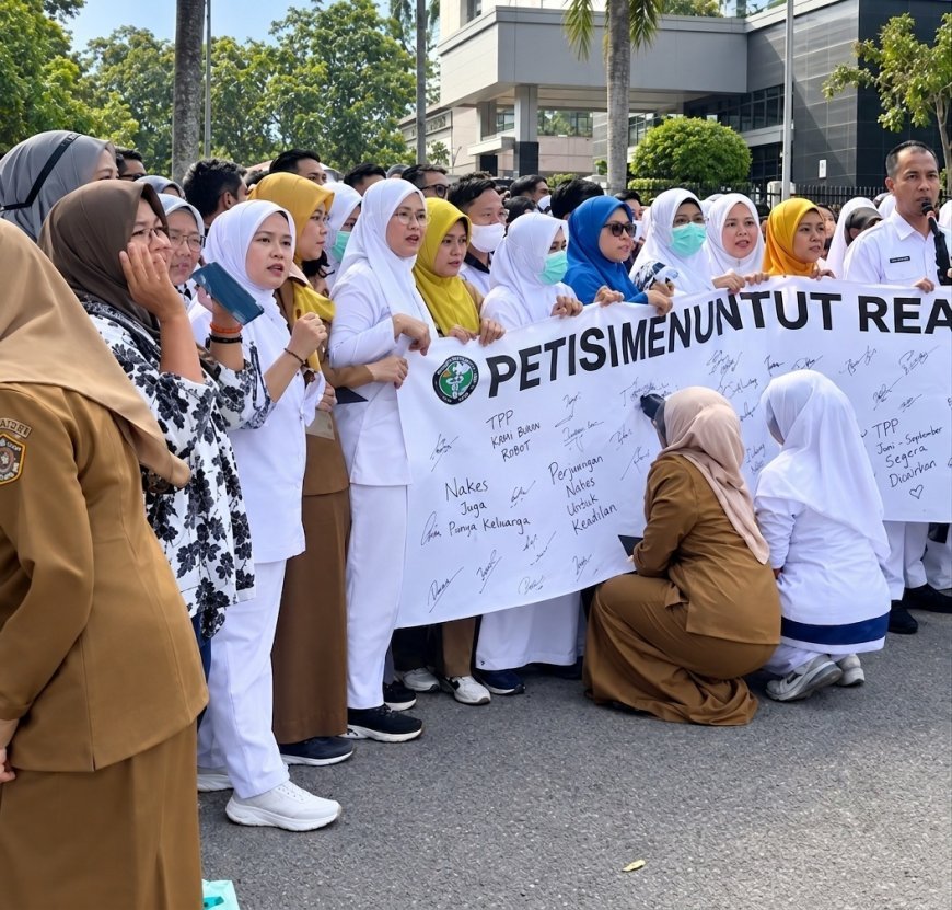 Nakes RS AWS Kaltim Gelar Aksi Damai, TPP Empat Bulan Belum Dicairkan