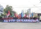 Ribuan Massa Gelar  Aksi di Kantor Gubernur Kaltim, Suarakan 7 Tuntutan Krisis Daerah