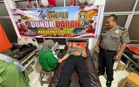 ​Peringati HUT ke-75 Humas Polri, Polres Berau dan Lintas Instansi Gelar Aksi Donor Darah