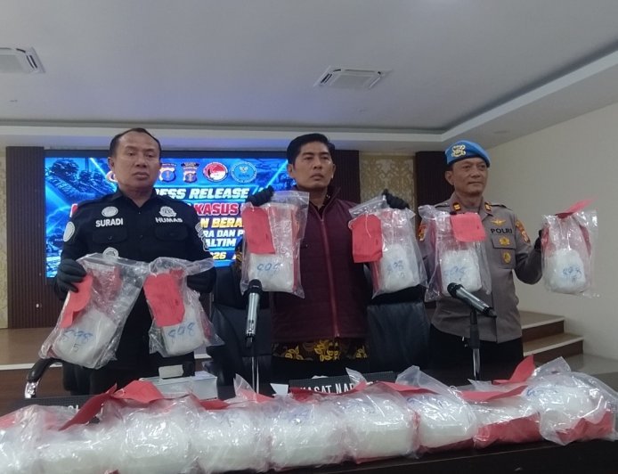Pakai Koper Bawa 15 Kilogram Sabu, Jaringan Narkoba Internasional Berhasil Dibekuk Polres Berau