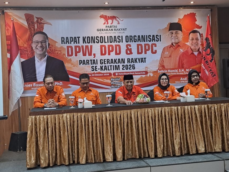 Partai Gerakan Rakyat Kaltim Gelar Konsolidasi  Internal Wilayah, Bidik Penguatan Struktur hingga Pilpres 2029